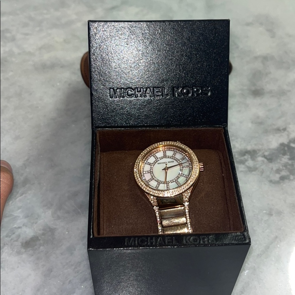 Rose gold Michael knots watch with original tags